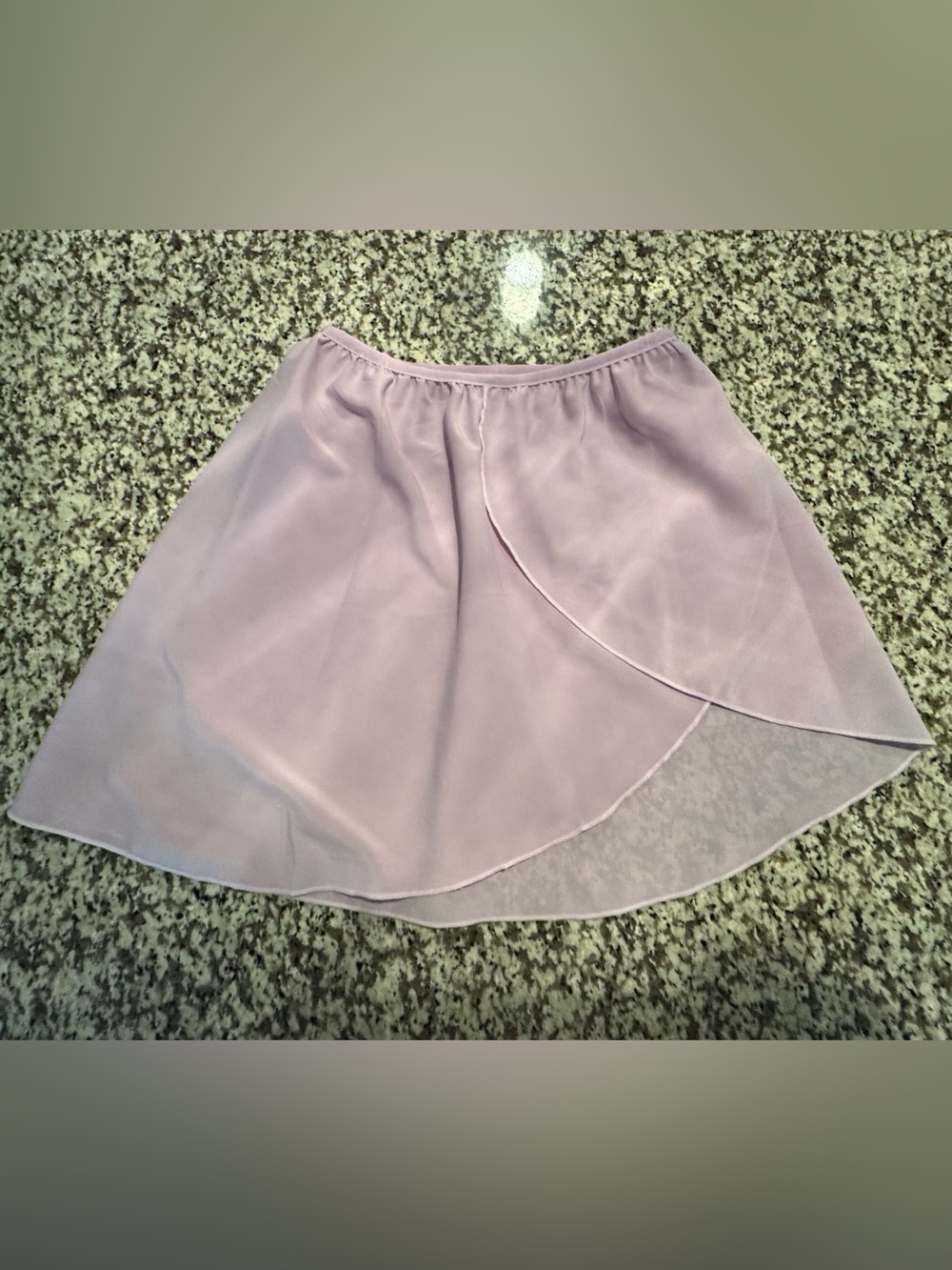 Girls Lavender Chiffon Wrap-Style Skirt